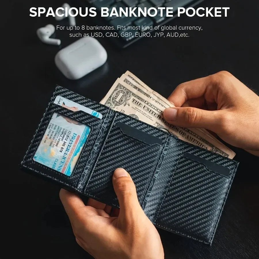 Men's Wallet with Zipper Coin Purse Credit Card