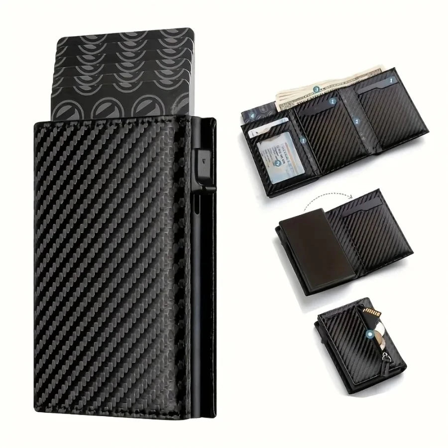 Men's Wallet with Zipper Coin Purse Credit Card