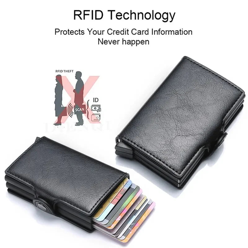 Anti-theft Rfid Wallets Men Metal Credit Card Case for Man