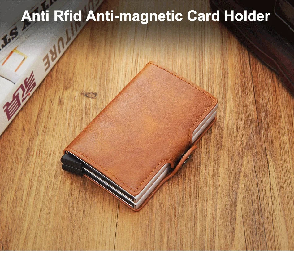 Anti-theft Rfid Wallets Men Metal Credit Card Case for Man