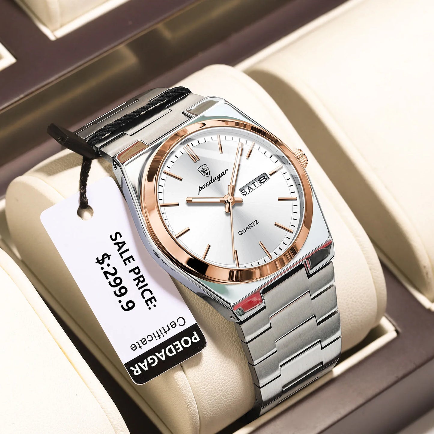 Luxury Watches For Men Stainless Steel Waterproof Luminous Man Watch