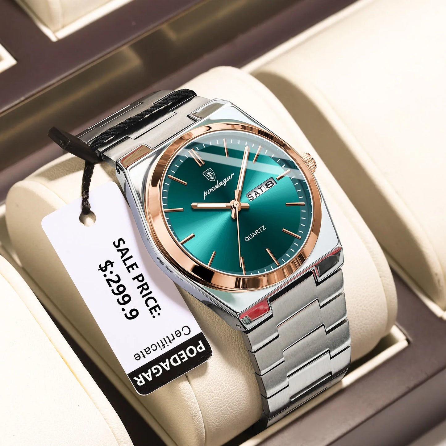Luxury Watches For Men Stainless Steel Waterproof Luminous Man Watch