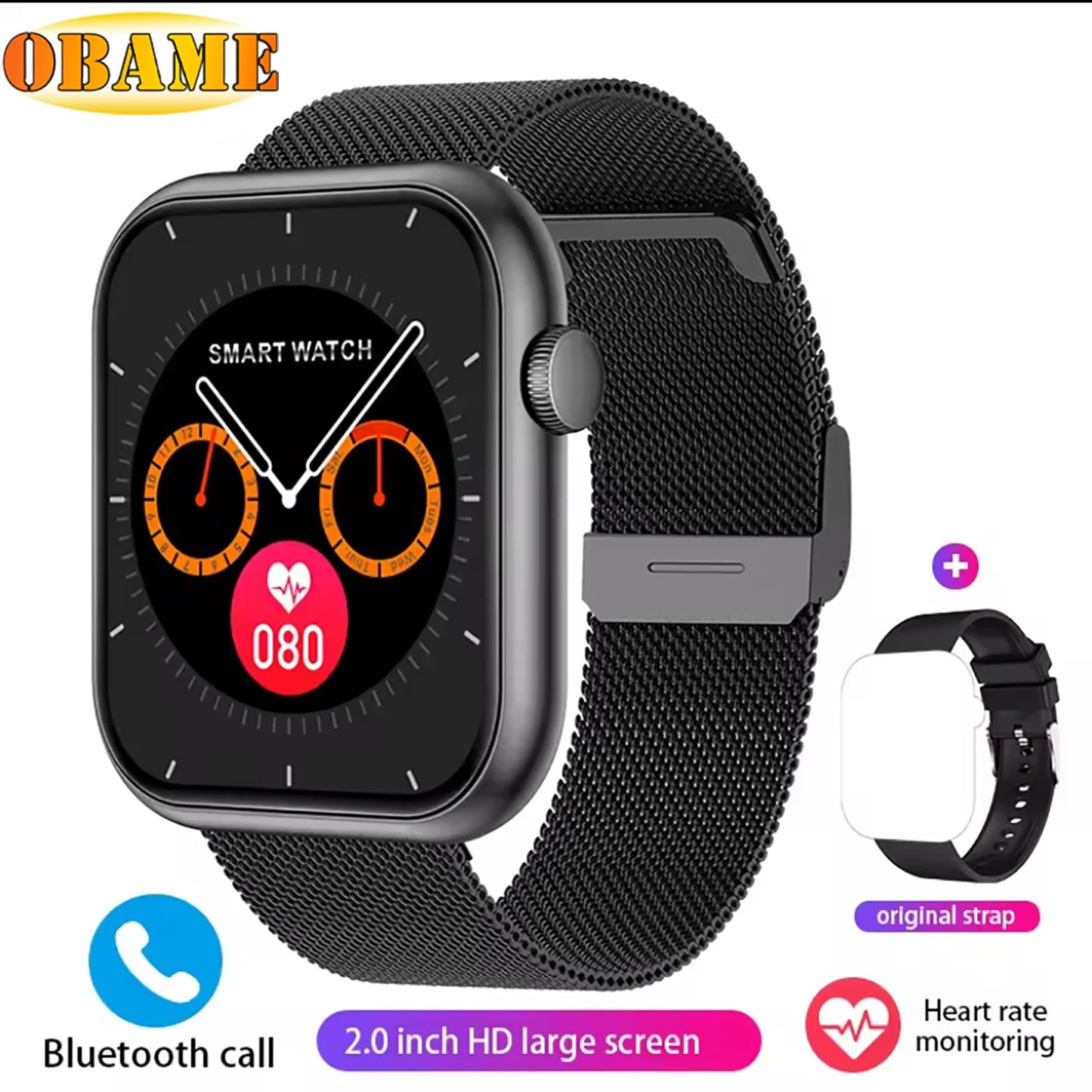 2025 New QX7 Sports Smart Watch Men Women 2.09-inch SmartWatch GPS Bluetooth