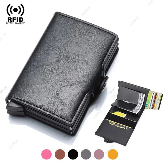 Anti-theft Rfid Wallets Men Metal Credit Card Case for Man