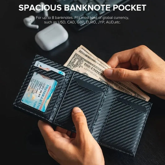 Men's Wallet with Zipper Coin Purse Credit Card