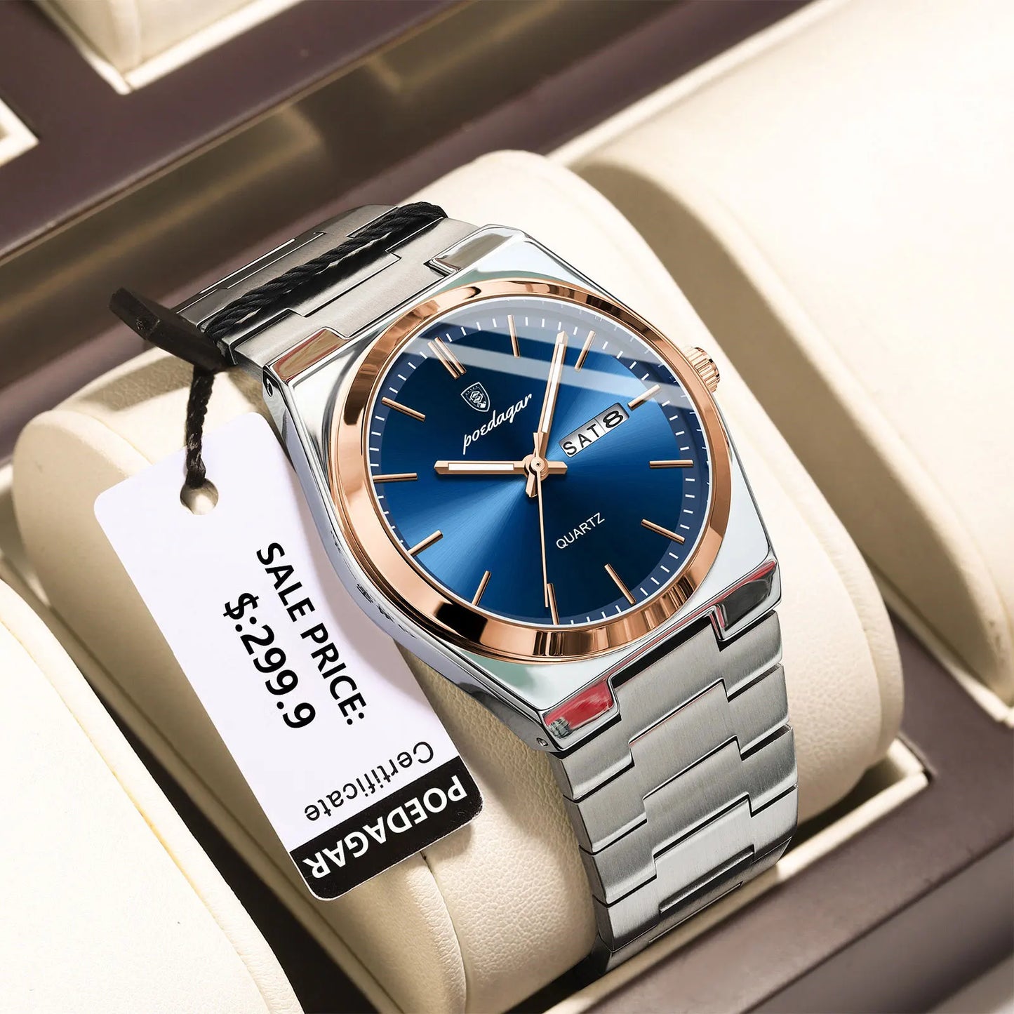 Luxury Watches For Men Stainless Steel Waterproof Luminous Man Watch