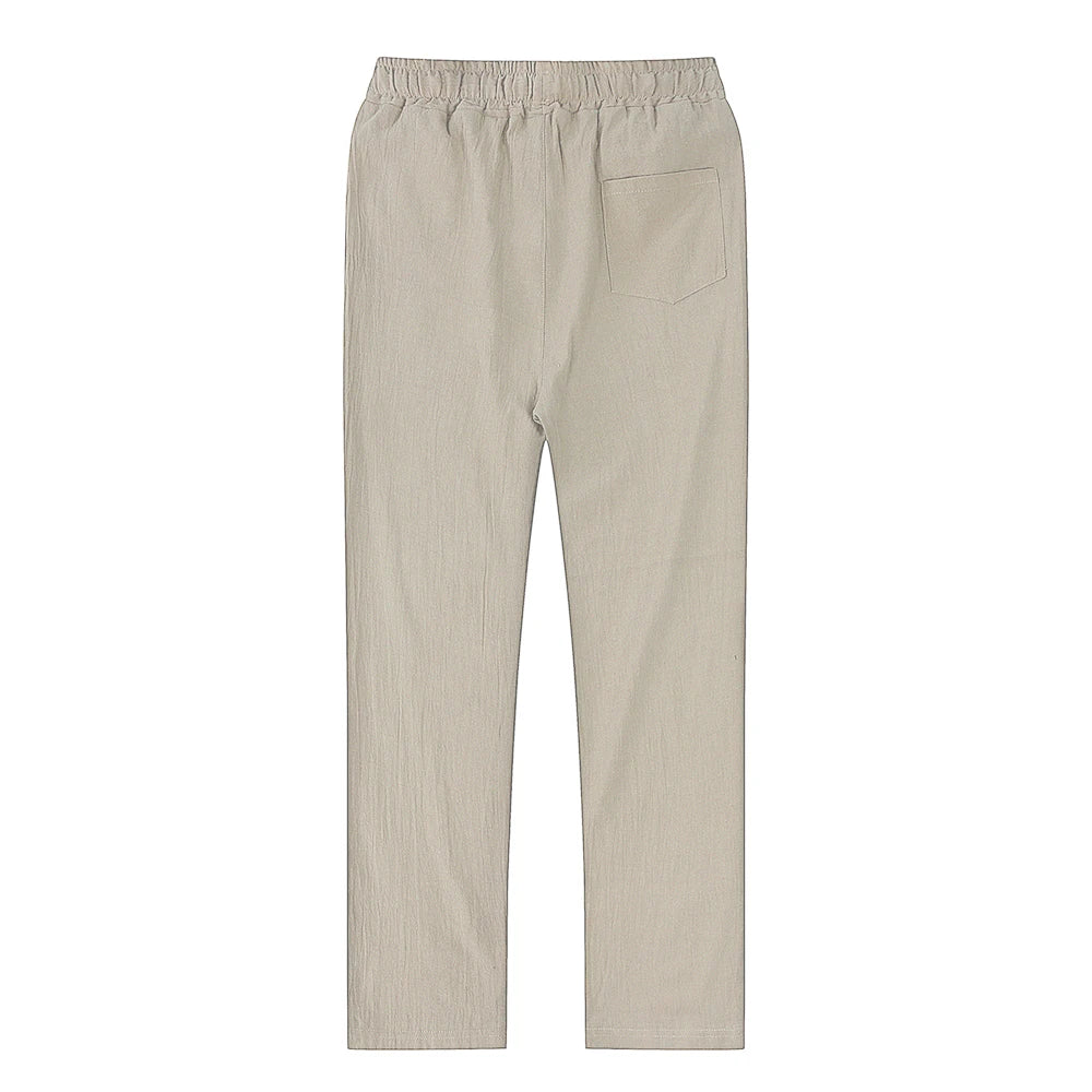 Men's Cotton Linen Pants Male  Trousers Fitness Streetwear S-3XL