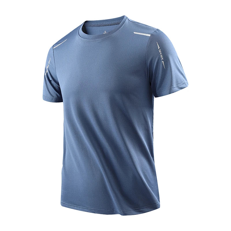 CHRLCK Men's Running Quick Drying T-shirts  Outdoor Sports Short Shirt Summer