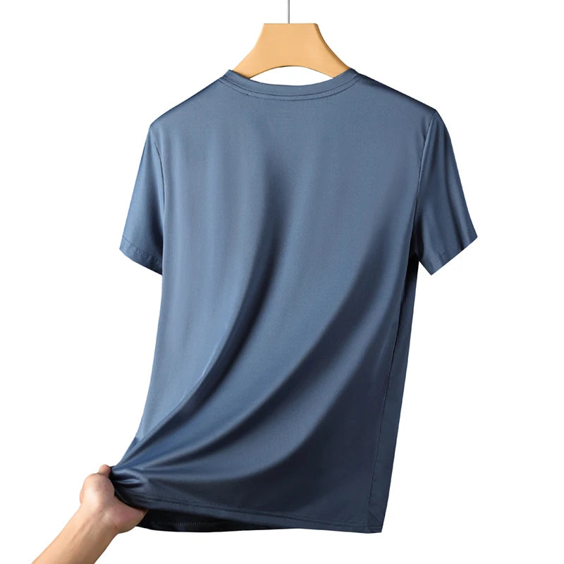CHRLCK Men's Running Quick Drying T-shirts  Outdoor Sports Short Shirt Summer