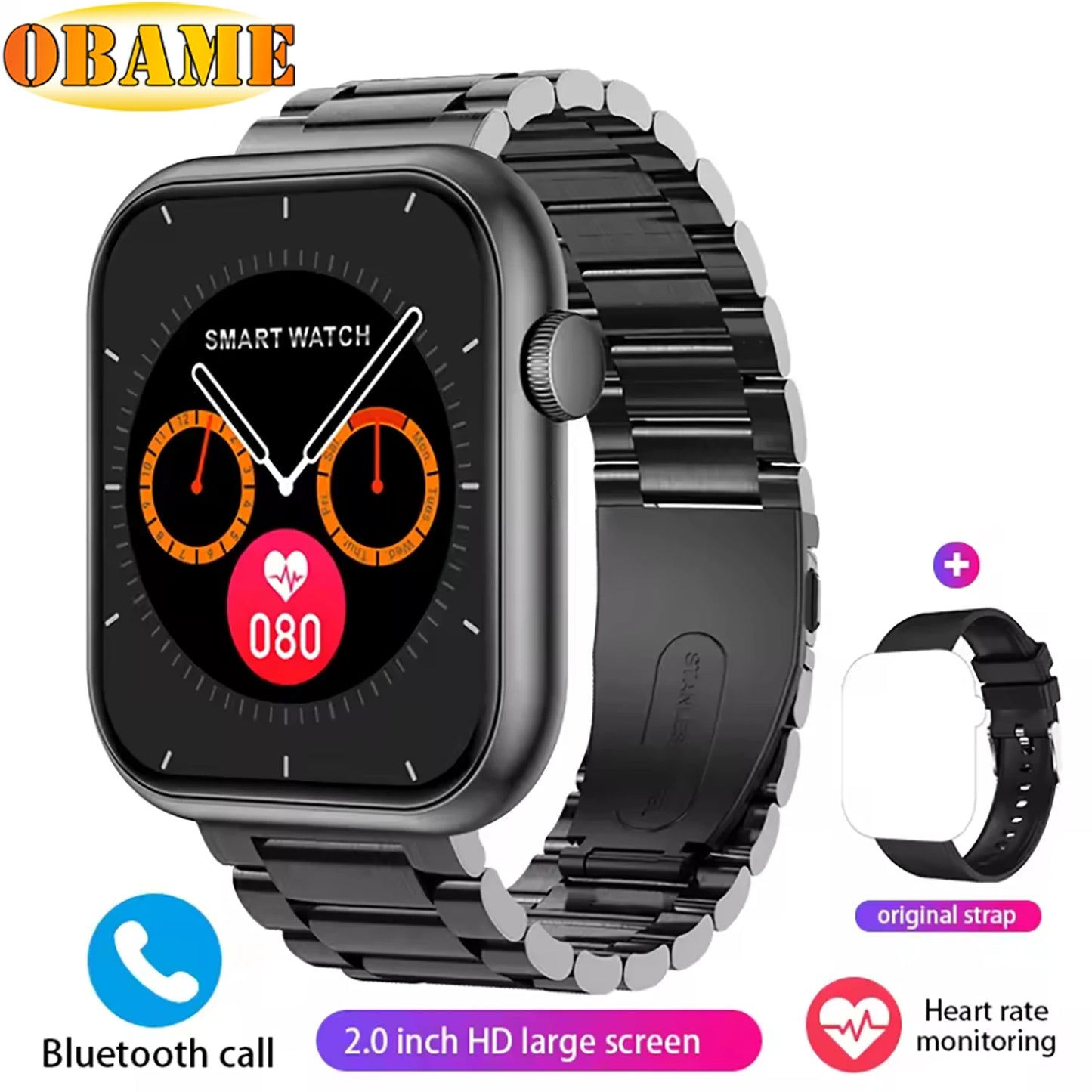 2025 New QX7 Sports Smart Watch Men Women 2.09-inch SmartWatch GPS Bluetooth