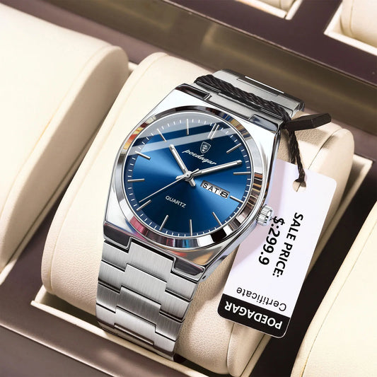 Luxury Watches For Men Stainless Steel Waterproof Luminous Man Watch