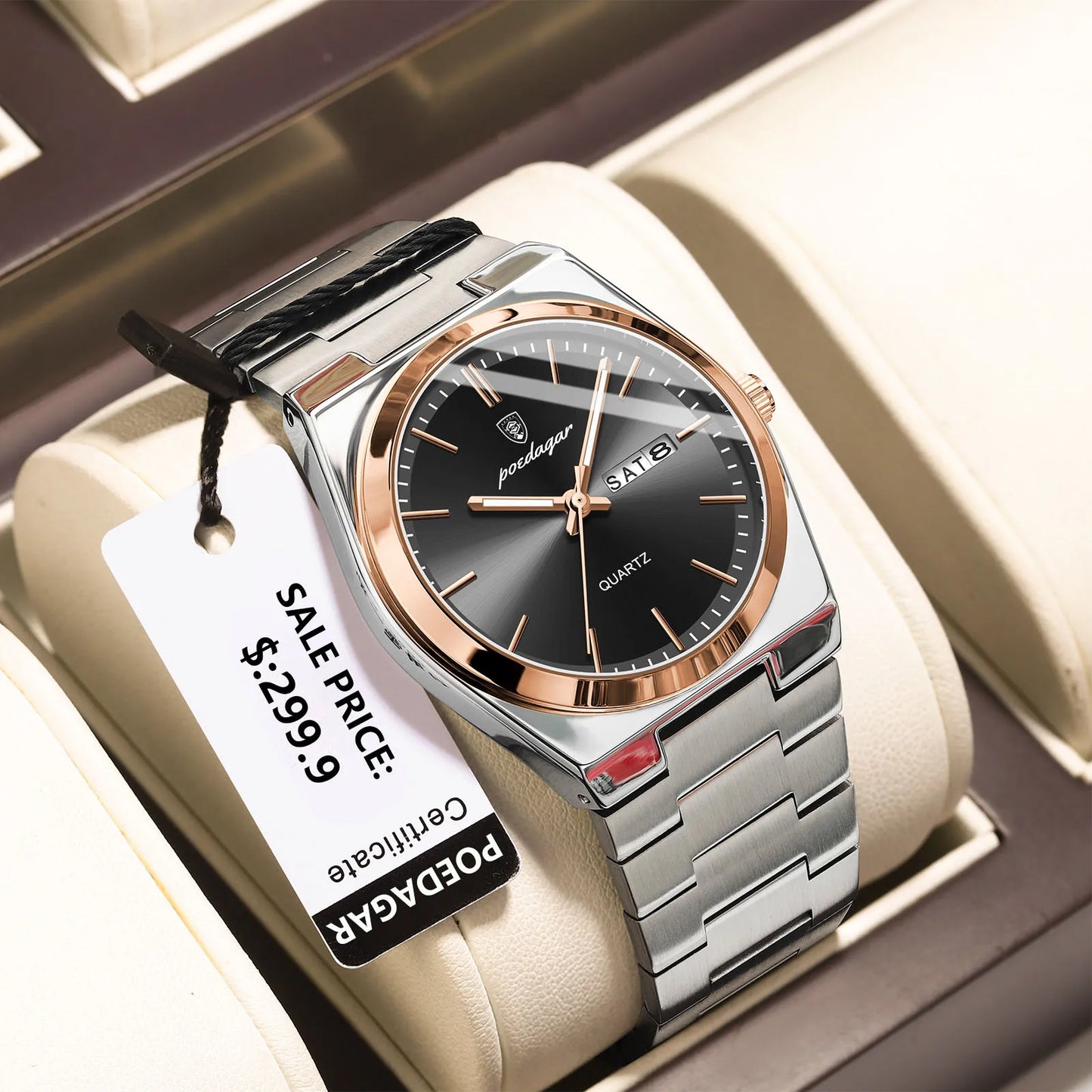Luxury Watches For Men Stainless Steel Waterproof Luminous Man Watch
