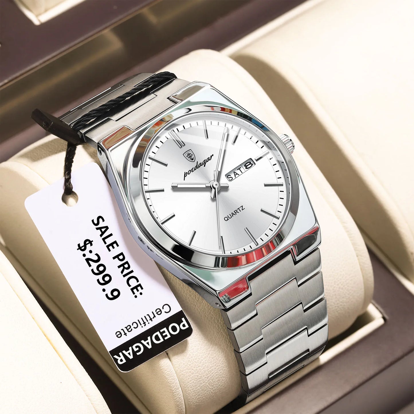 Luxury Watches For Men Stainless Steel Waterproof Luminous Man Watch